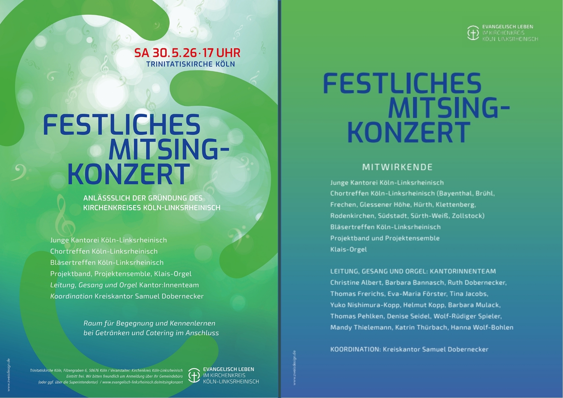 Konzert, Trinitatsiskirche, Kantorei Frechen Köln-Klettenberg